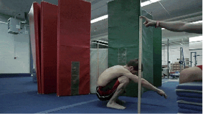 Lowest standing backflip