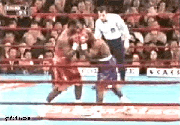 Referee dodges punch