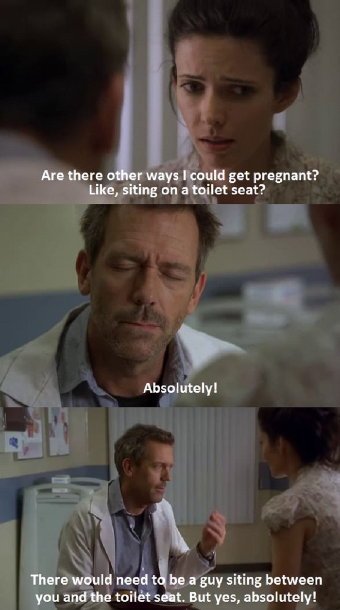 Pregnant on a toilet seat