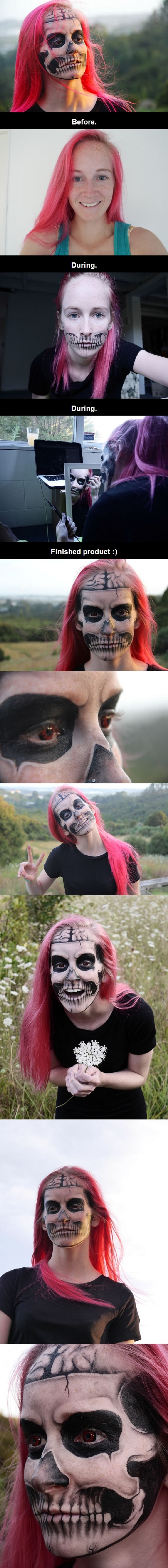 Rick Genest inspired makeup