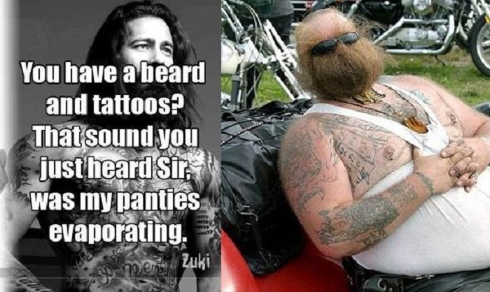 Beard and tattoos