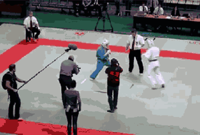 And the ref goes wild!
