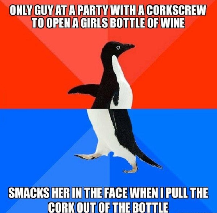 I cork-blocked myself