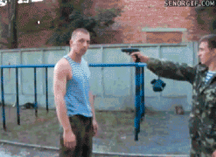 Don't point guns at russians
