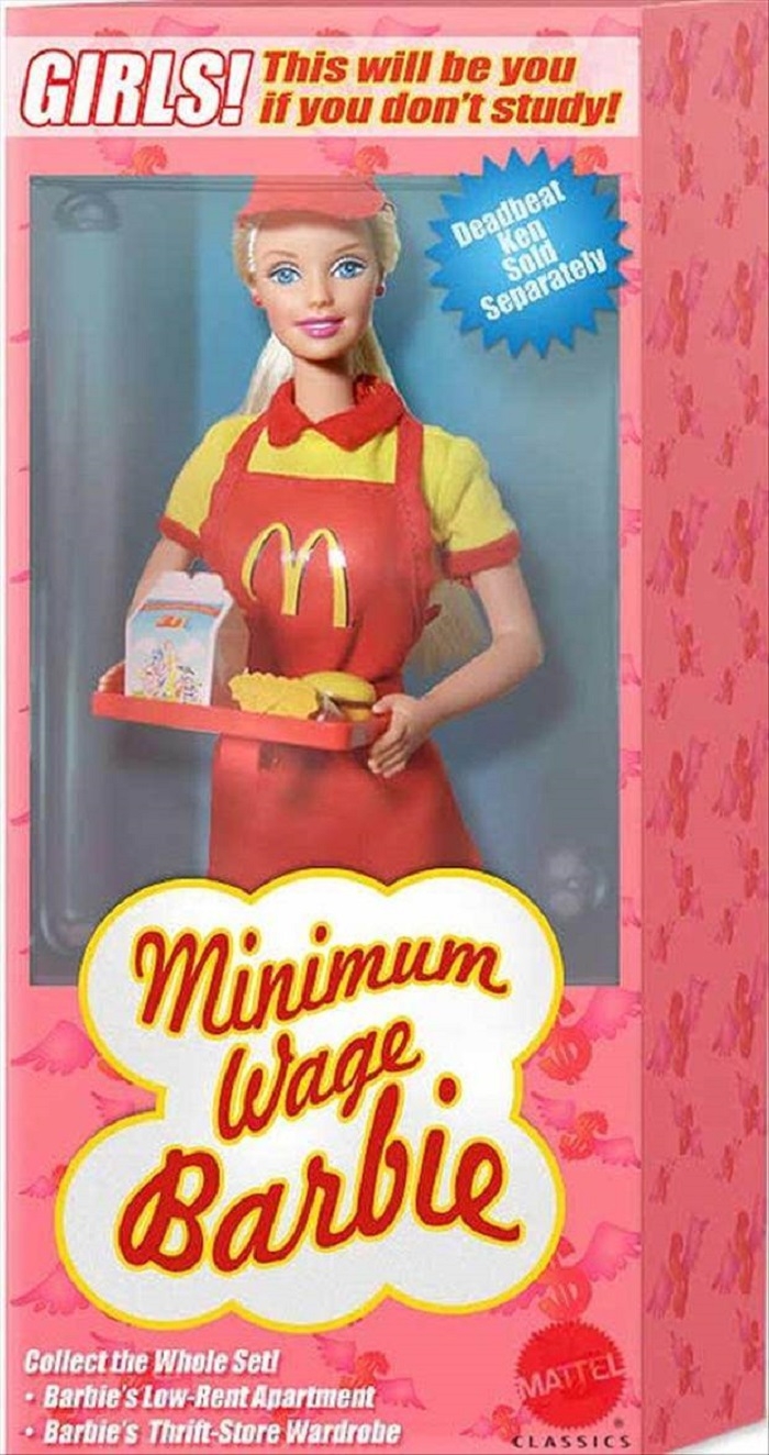 Minimum wage Barbie