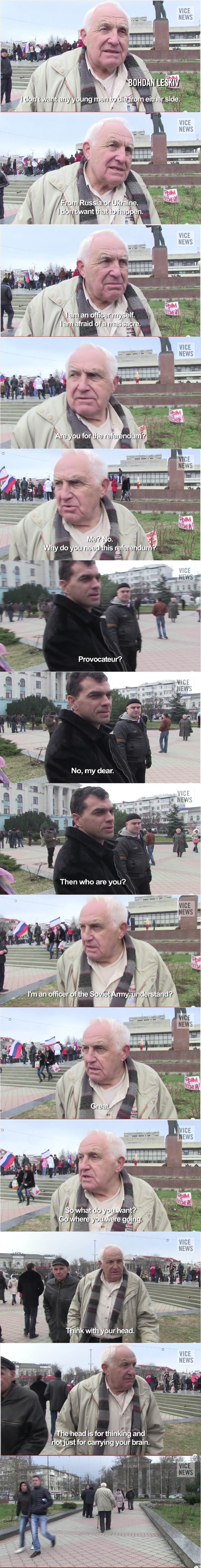 At a Russian protest