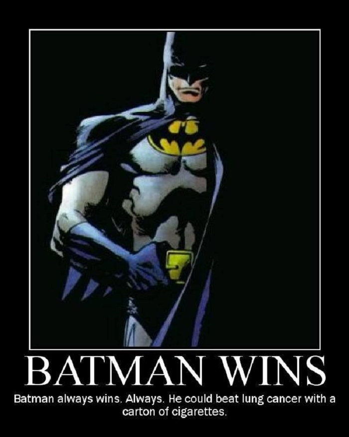 Batman wins