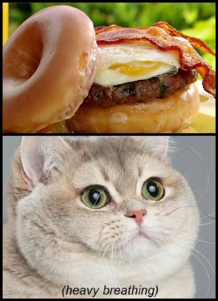 Donut bacon burger