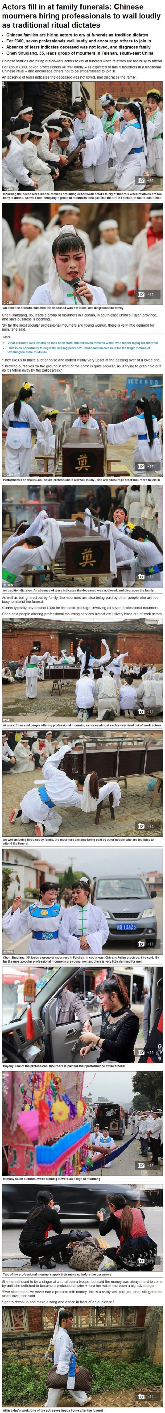 Actors fill in at funerals