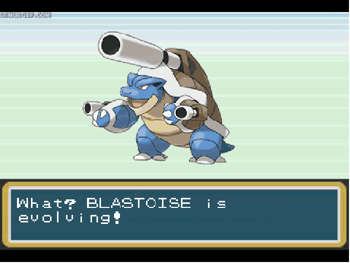 Blastoise is evolving