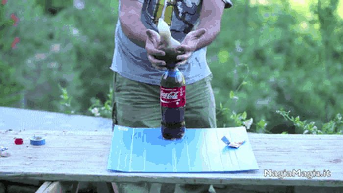 Coke & mentos vs c*ndom