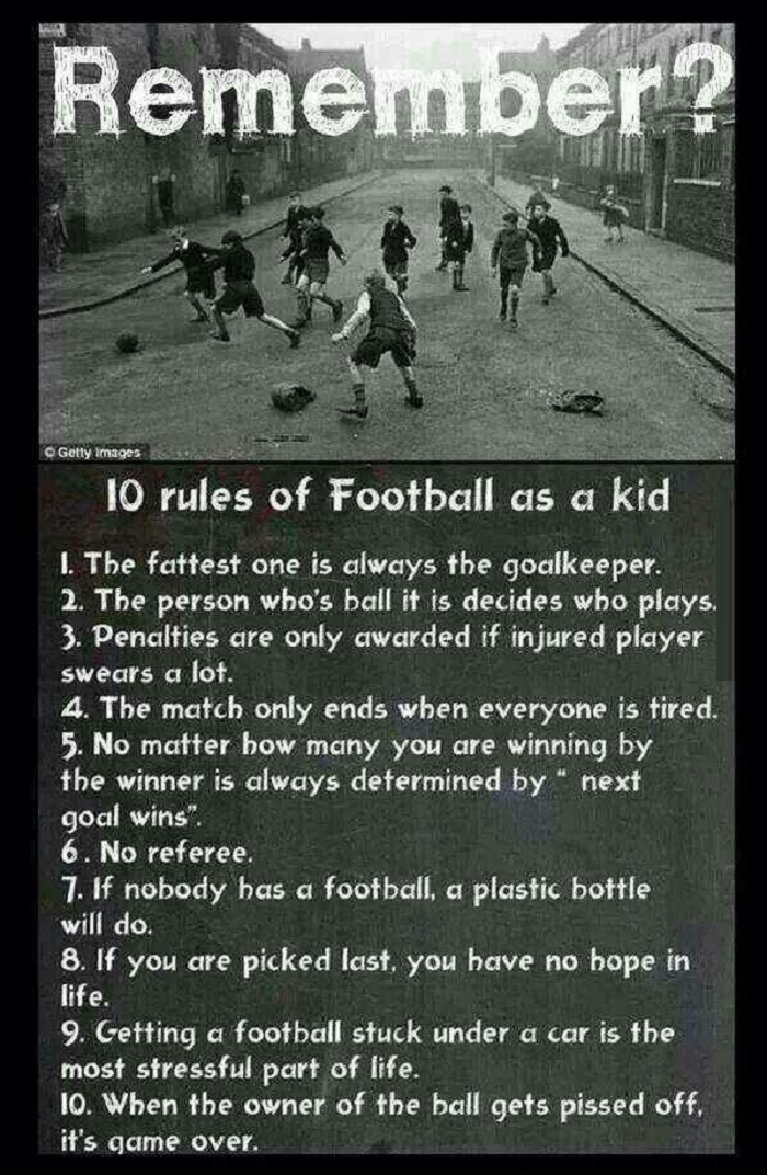 10 rules of football