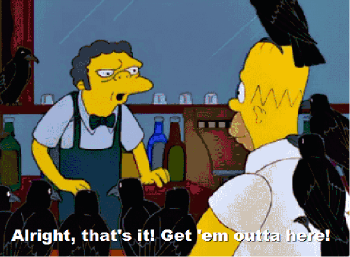 Moe with a classic dad joke
