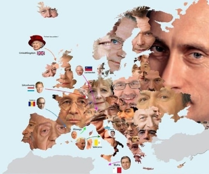 Map of European leaders