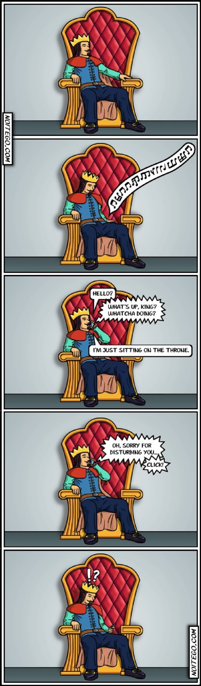 On the throne
