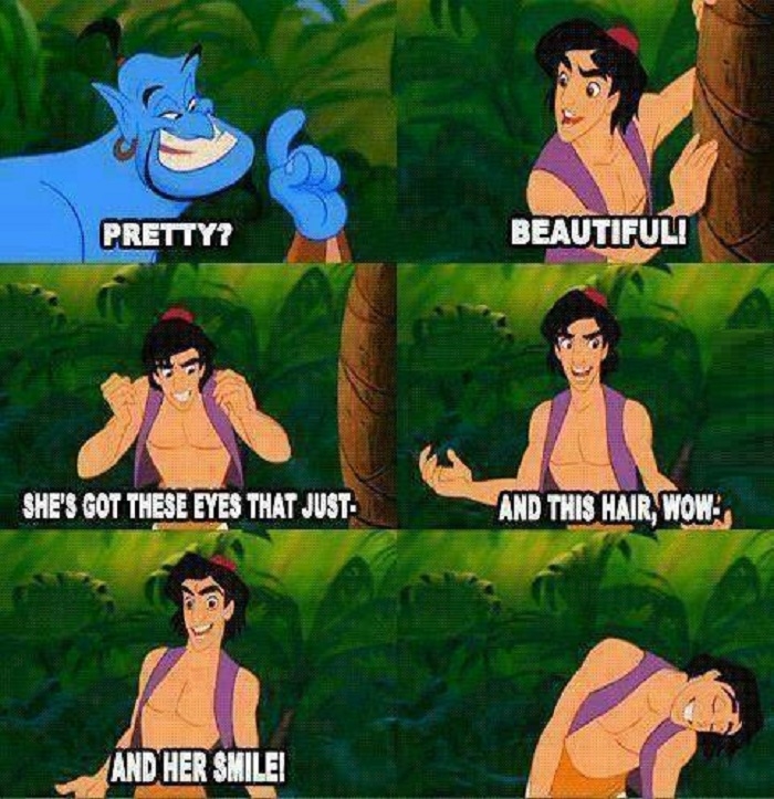 When guys are in love