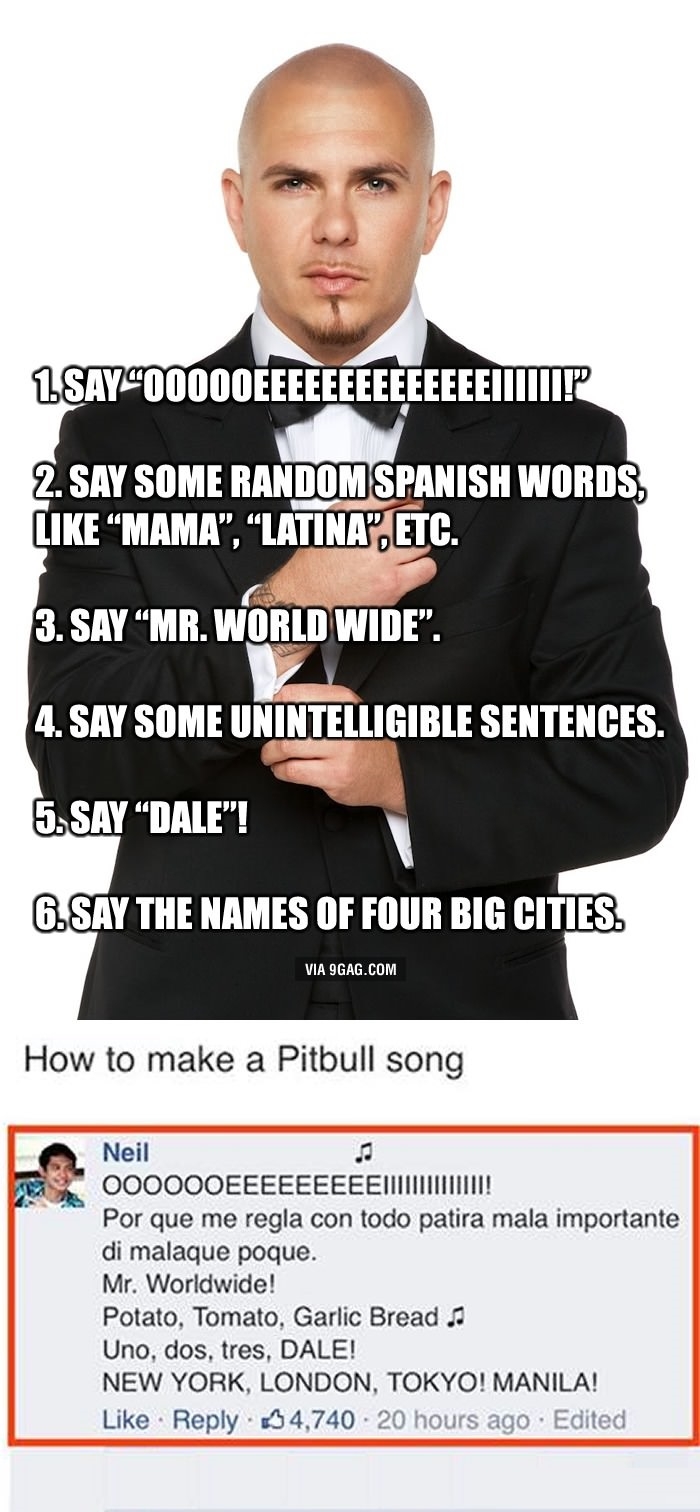 How to write a Pitbull song