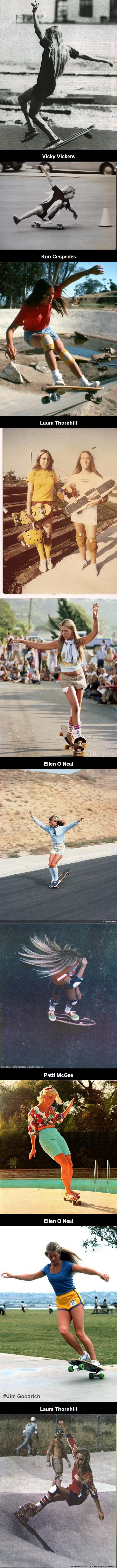 Girl skaters from 1970s