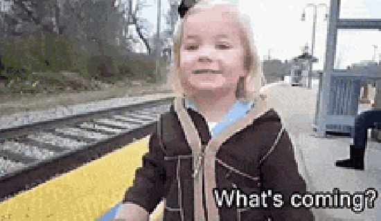 Reaction to seeing a train
