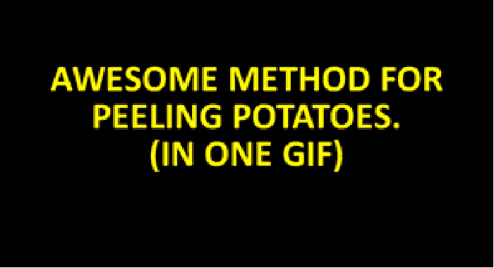 Peeling potatoes
