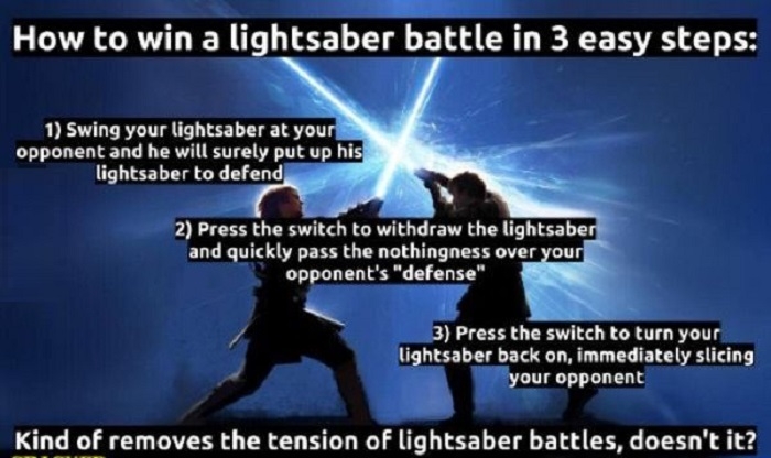 Lightsaber battle
