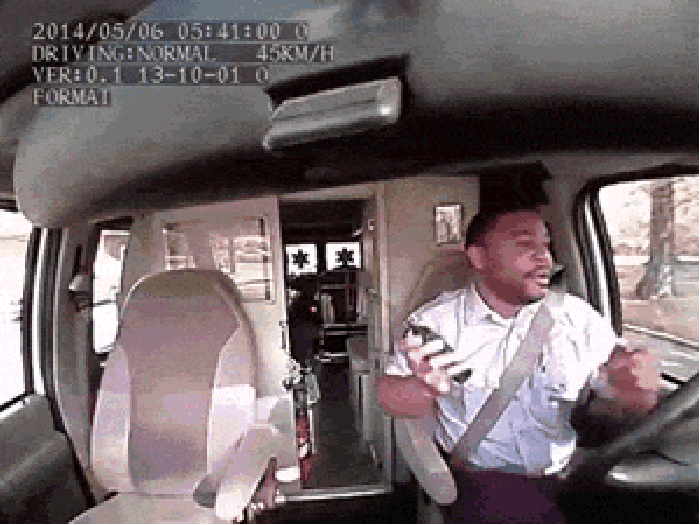 EMT gettin his moves on