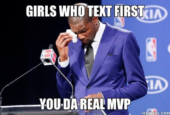 Girls who text first
