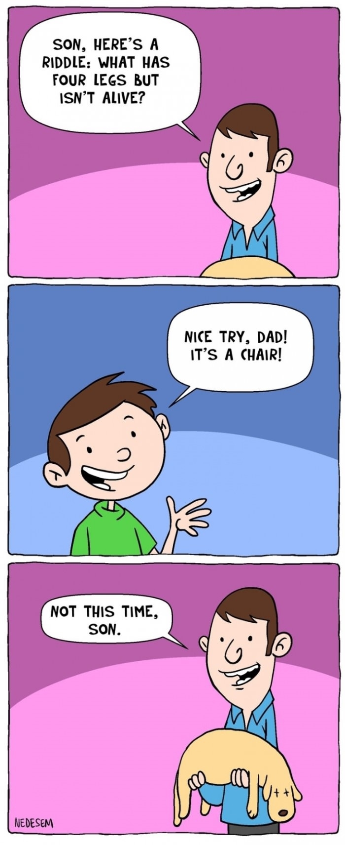 Dad joke takes a dark turn
