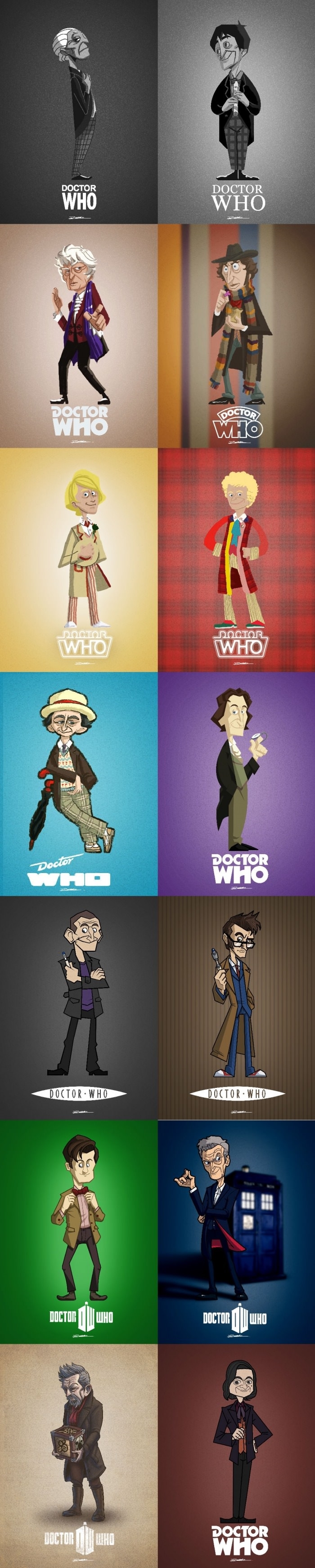 Dr Who cartoon style