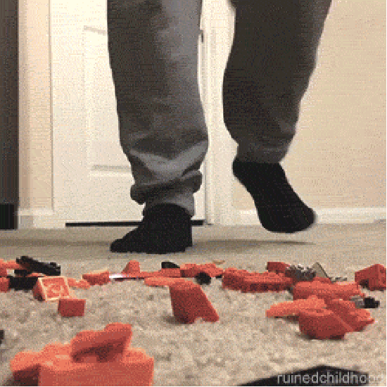 Stepping on Lego