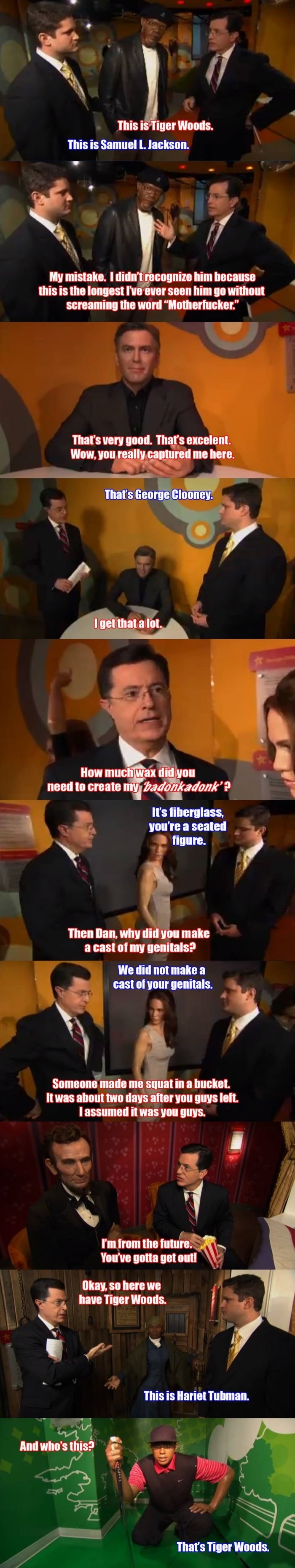 Colbert visits wax museum