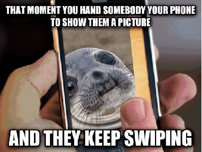 Don't swipe anywhere!