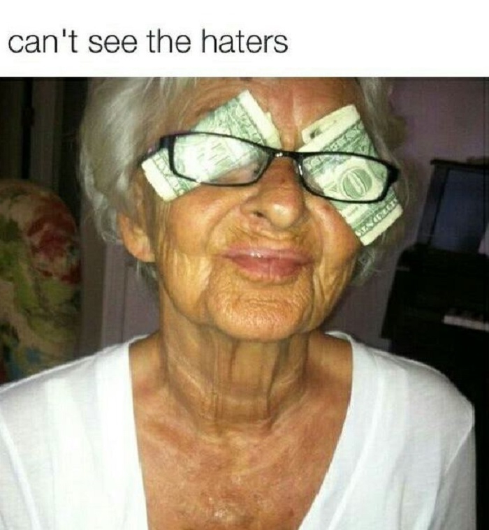 Can't see the haters