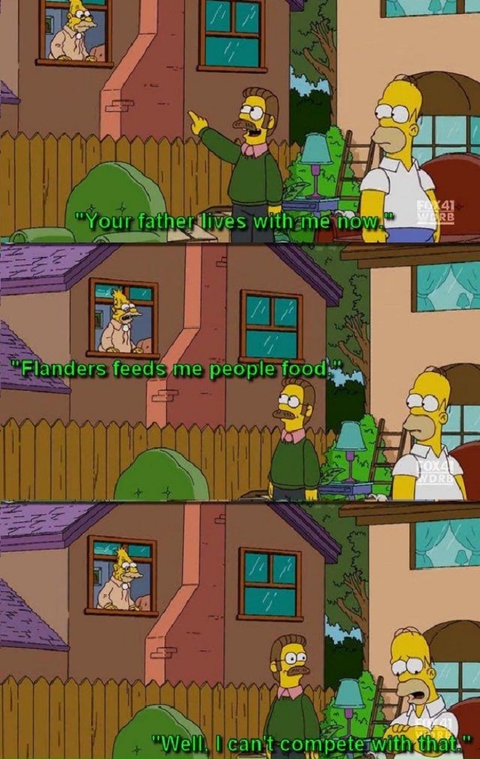 I can't compete with that