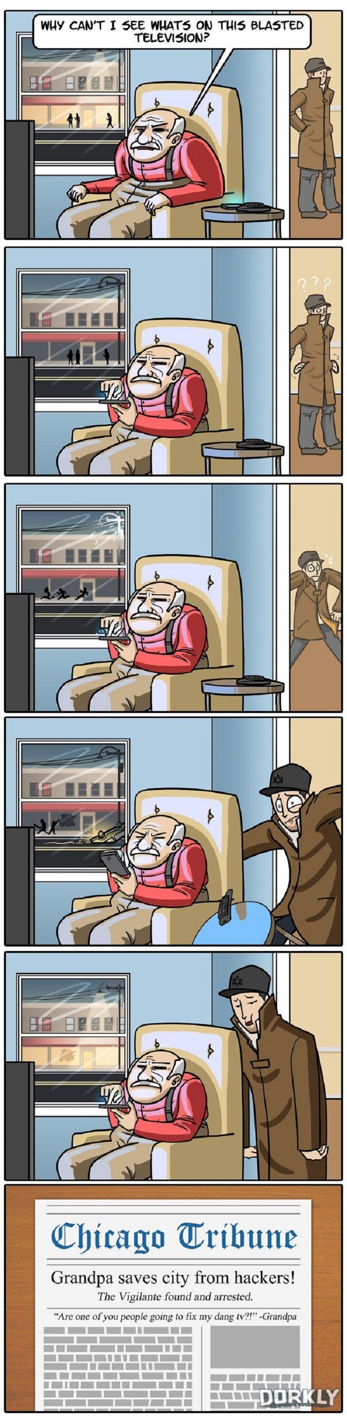 Grandpa saves the city
