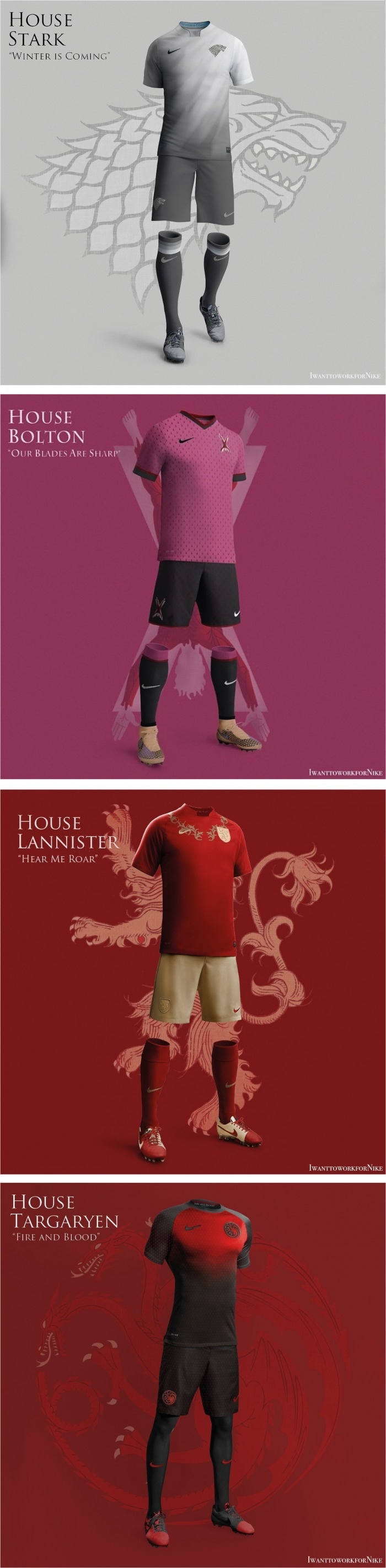 GoT football jerseys