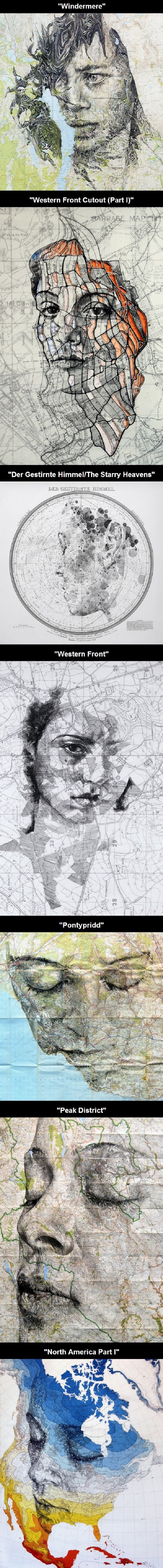 Portraits on maps