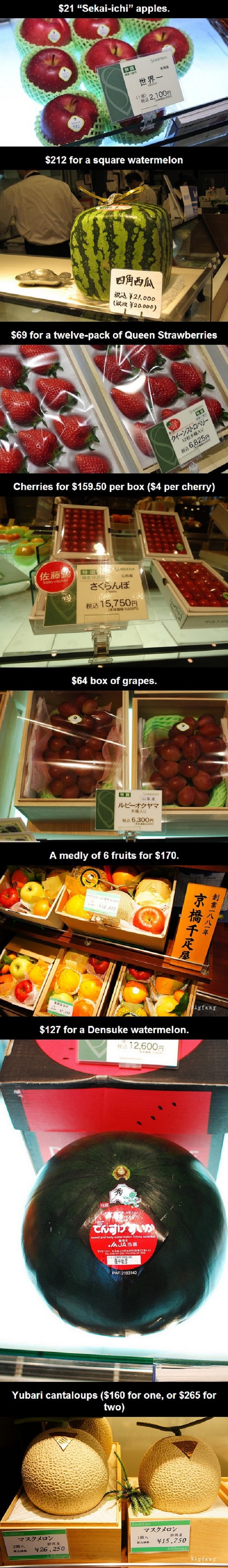 Expensive fruits in Japan