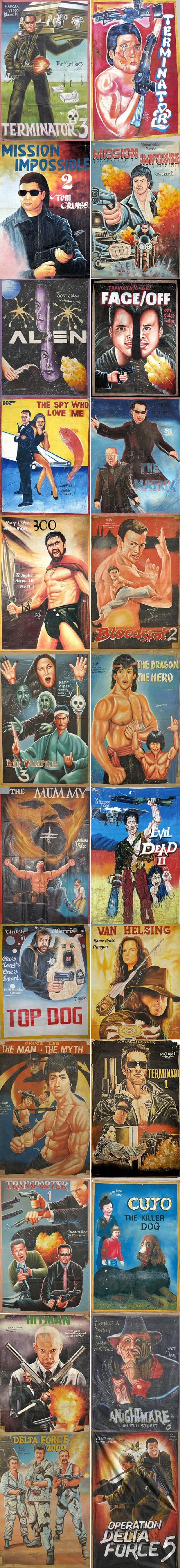 Hand drawn movie posters