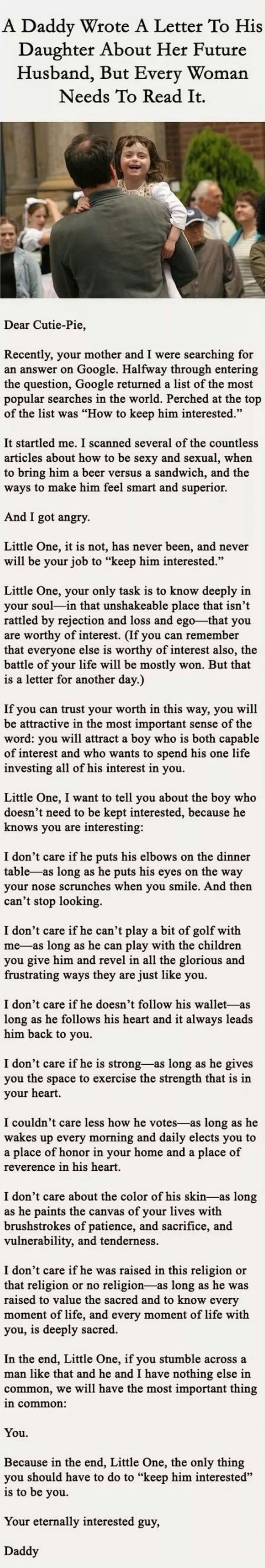 A letter from a father