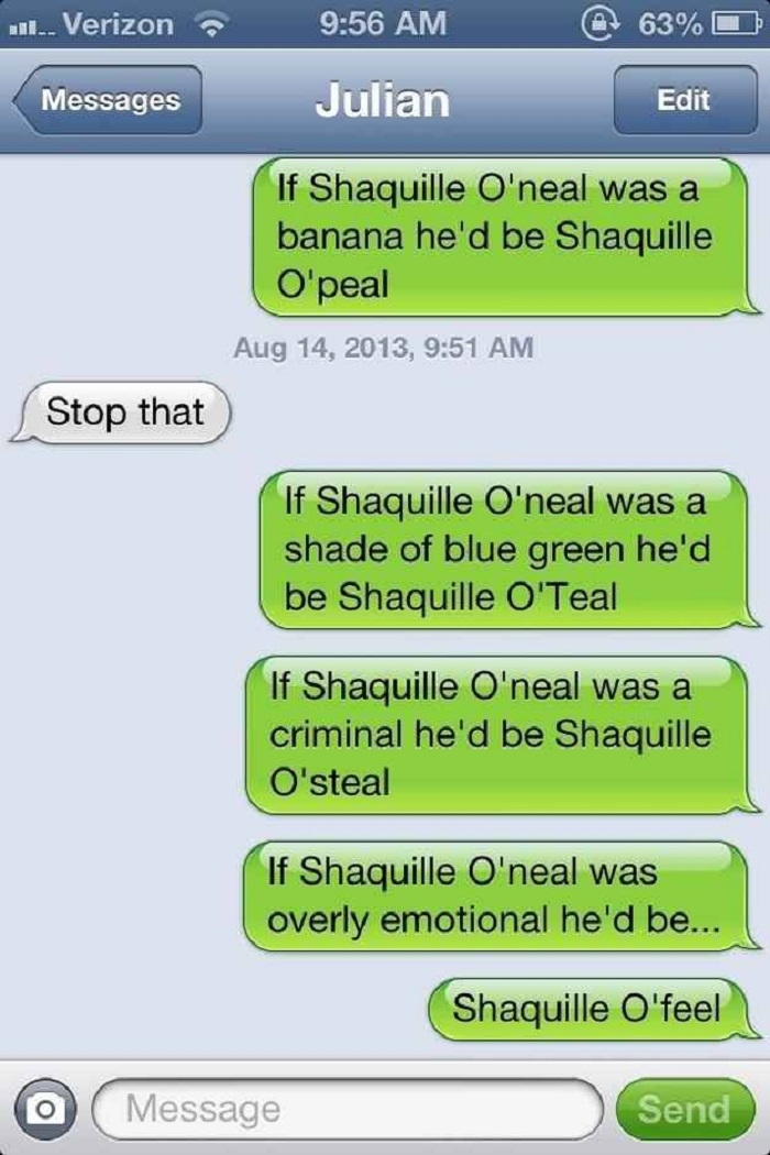 Shaquille O'neal puns