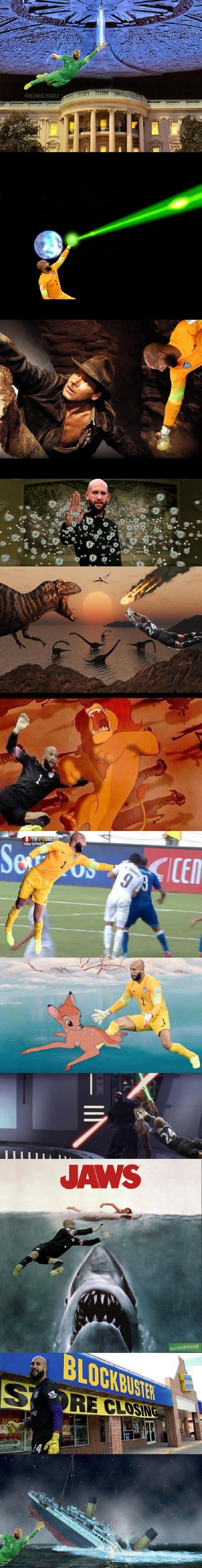 Tim Howard saves