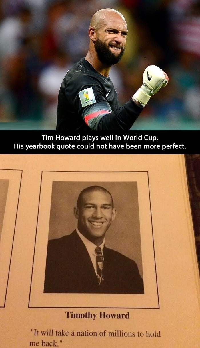 Tim Howard's yearbook