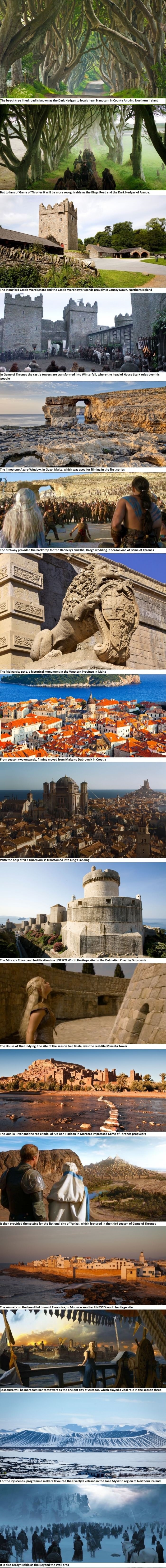 Real life GoT locations