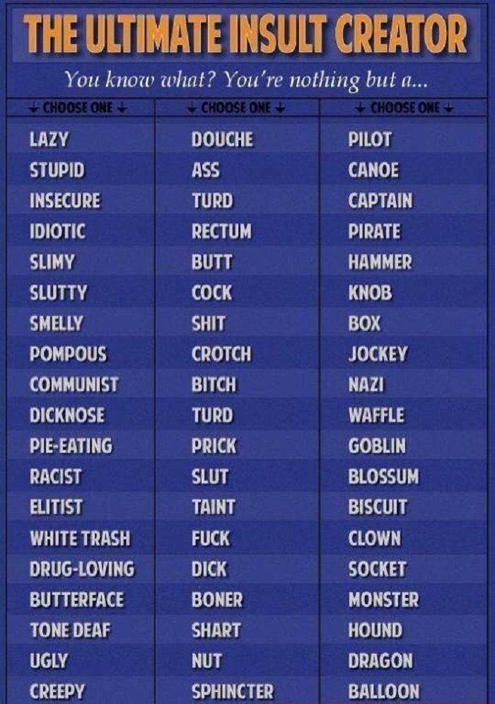 Make your own insult!