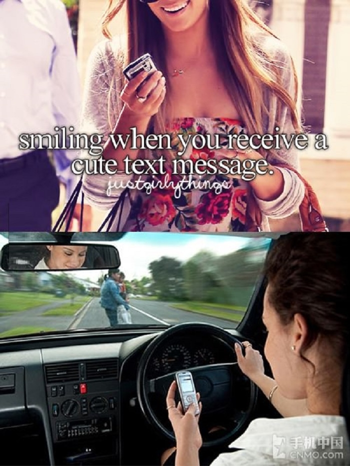 Receiving a cute text