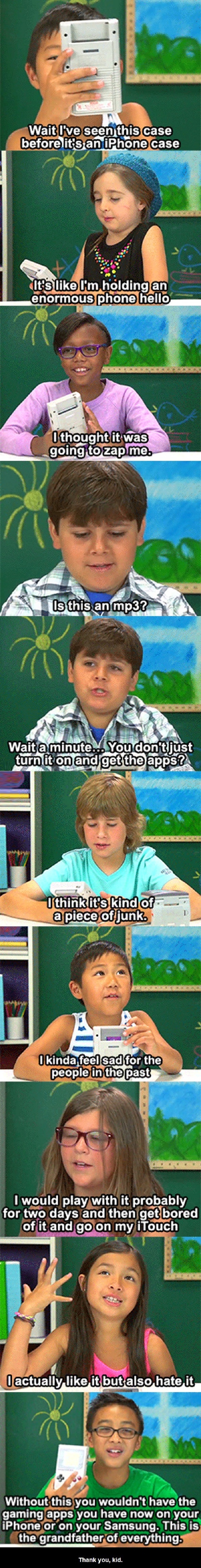 Kids are given GameBoys