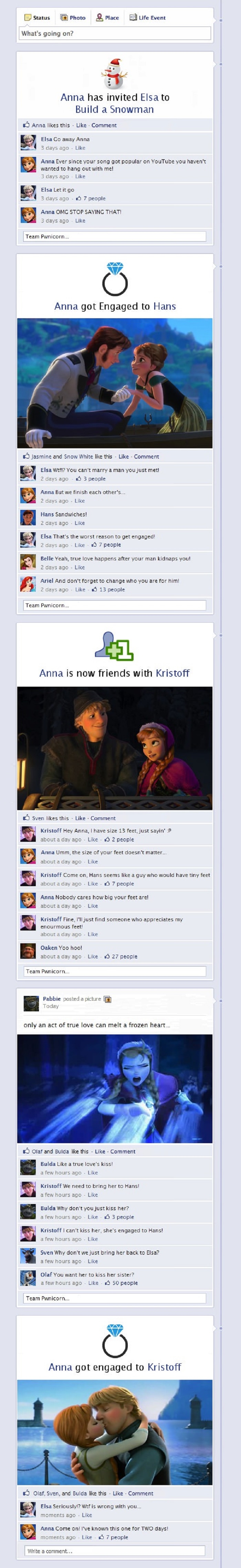 Frozen on Facebook