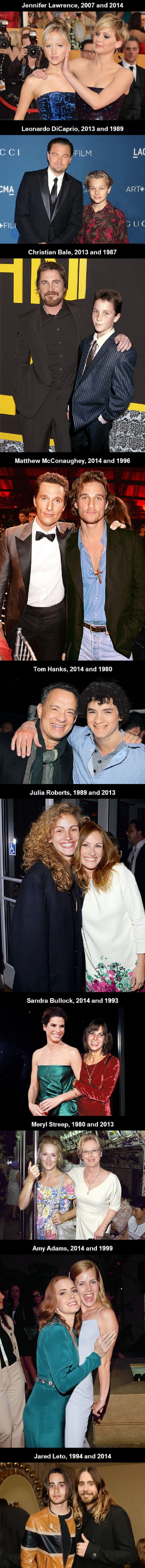 Celebs with younger selves