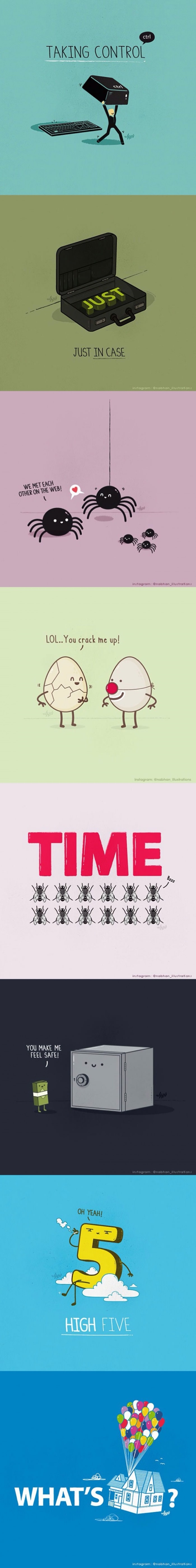 Clever pun illustrations